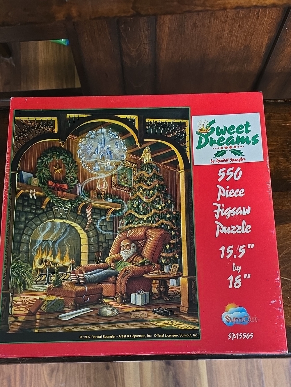 Vintage. Complete. Sweet Dreams Holiday Fireplace Jigsaw Puzzle